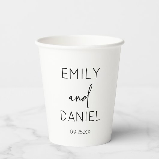 Drink op mij! Dobermann Hond Huisdier Bruiloft Papieren Bekers (Achterkant)