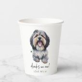Drink op mij! Havanese Hond Bruiloft Papieren Bekers (Voorkant)