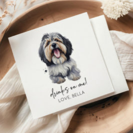 Drink op mij! Havanese Hond Bruiloft Servet