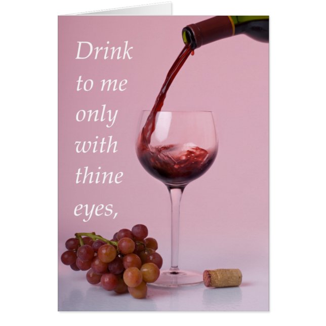 Drink op mij met Thine Eyes Card (Voorkant)