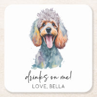 Drink op mij! poedel hond huisdier bruiloft