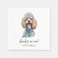 Drink op mij! poedel hond huisdier bruiloft