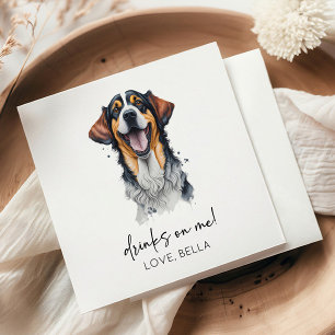 Drink op mij! Sarabi Hond Pet Bruiloft Servet