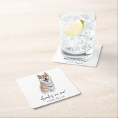 Drink op mij! Shiba Inu Hond Huisdier Bruiloft Kartonnen Onderzetters (Insitu)