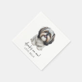 Drink op mij! Shih Tzu Hond Huisdier Bruiloft Servet (Hoek)