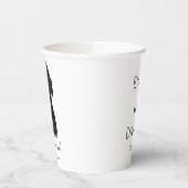 Drink op mij! Zwart Russisch Terriër Hond Bruiloft Papieren Bekers (Links)