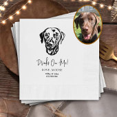 Drink op ons huisdieren aangepaste hand tekening b servet