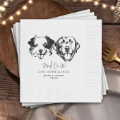 Drink op ons huisdieren aangepaste hand tekening b servet