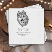 Drink op ons huisdieren aangepaste hand tekening b servet