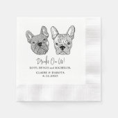 Drink op ons huisdieren aangepaste hand tekening b servet (Voorkant)