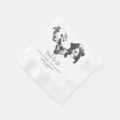 Drink op ons huisdieren aangepaste hand tekening b servet (Hoek)