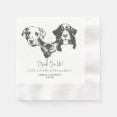 Drink op ons huisdieren aangepaste hand tekening b servet (Voorkant)