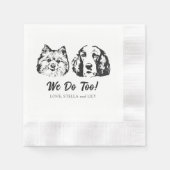 Drink op ons huisdieren aangepaste hand tekening b servet (Voorkant)