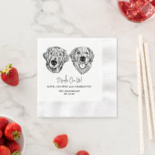 Drink op ons huisdieren aangepaste hand tekening b servet (Insitu)