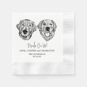 Drink op ons huisdieren aangepaste hand tekening b servet (Voorkant)