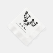 Drink op ons huisdieren aangepaste hand tekening b servet (Hoek)