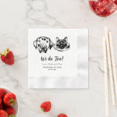 Drink op ons huisdieren aangepaste handtekening br servet (Insitu)