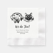 Drink op ons huisdieren aangepaste handtekening br servet (Voorkant)