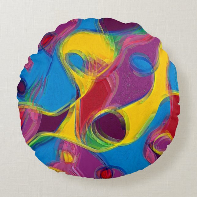 Drink op Snoep Rond Kussen (Voorkant)