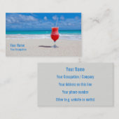 Drink op strand aangepaste visitekaartjes (Voorkant / Achterkant)