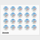 Drink op Strand Retouradresstickers Ronde Sticker (Vel)