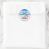 Drink op Strand Retouradresstickers Ronde Sticker (Tas)