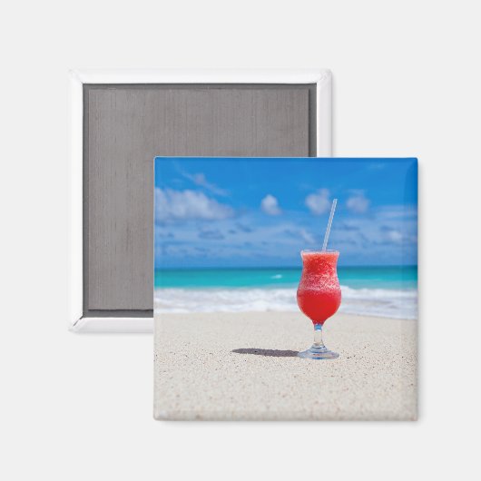 Drink op strandmagneet magneet (Voorkant / Achterkant)