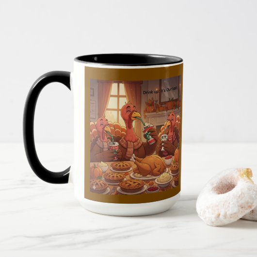 Drink op Thanksgiving Mok (Met donut)