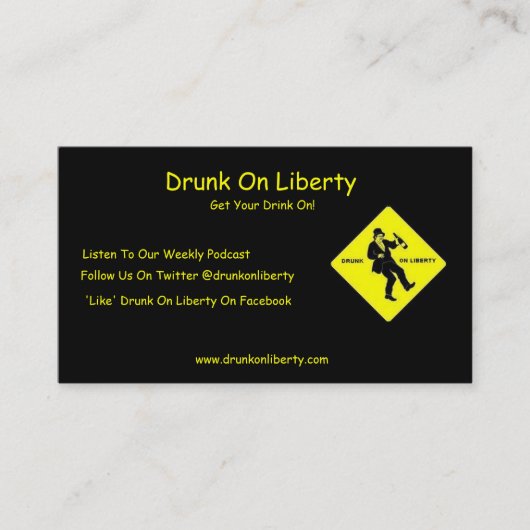 Drink op vrijekaarten visitekaartje (Voorkant)