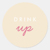 Drink op Welkomsttas Sticker (Voorkant)