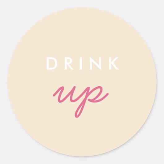 Drink op Welkomsttas Sticker (Voorkant)