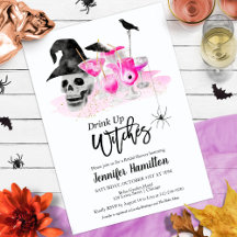 Drink op Whitches Bridal Shower-uitnodigingen