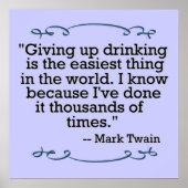 Drink opgeven poster (Voorkant)