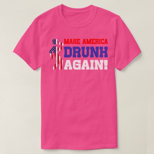 Drink Opnieuw Grappig Vierde van Juli Gift T-shirt (Design voorkant)