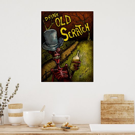 "DRINK OUD SCHERM" POSTER (Keuken)