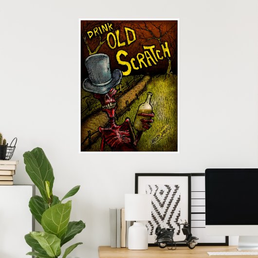 "DRINK OUD SCHERM" POSTER (Thuiskantoor)