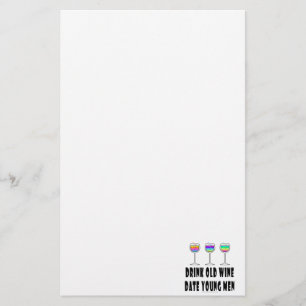 DRINK OUDE WIJN - DATEREN MET JONGE MANNEN BRIEFPAPIER