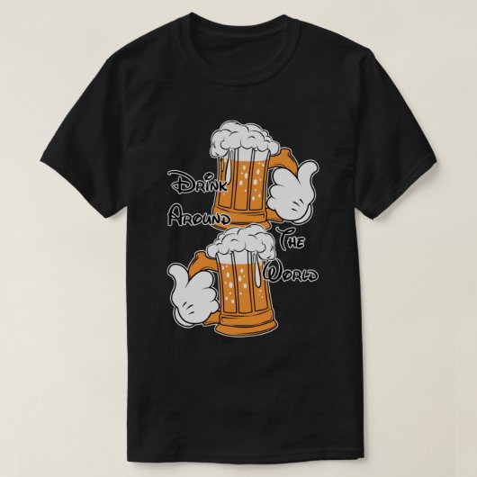 Drink over de wereld Klassieke T-Shirt (Design voorkant)