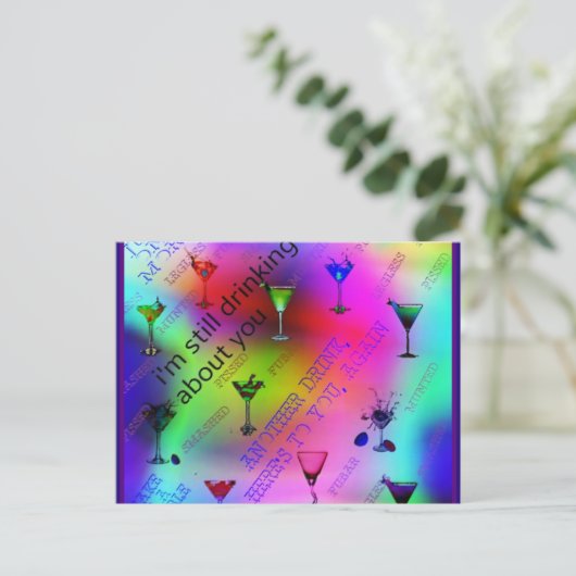 Drink over jou briefkaart (Staand voorkant)