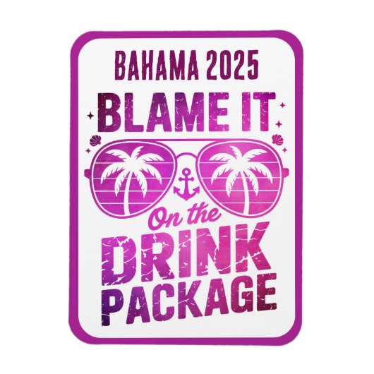 Drink Package Cruise Ship Stateroom Magnet Magneet (Verticaal)