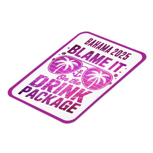 Drink Package Cruise Ship Stateroom Magnet Magneet (Linkerzijde)