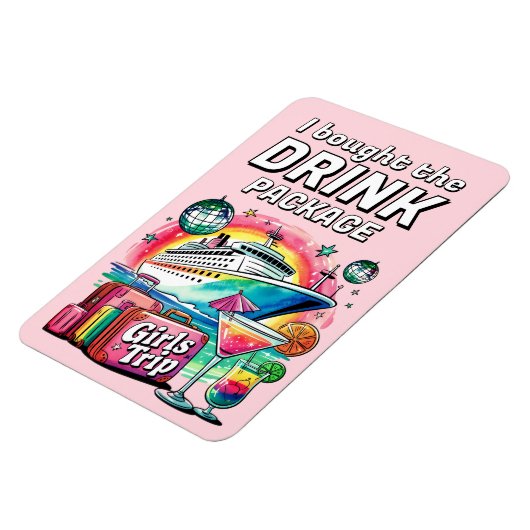 Drink Package Cruise Ship Stateroom Magnet Magneet (Linkerzijde)