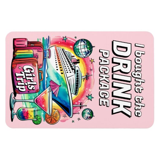 Drink Package Cruise Ship Stateroom Magnet Magneet (Horizontaal)