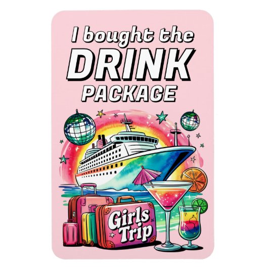 Drink Package Cruise Ship Stateroom Magnet Magneet (Verticaal)