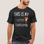 Drink partij Joods Dit is mijn purim kostuum T-shirt (Voorkant)
