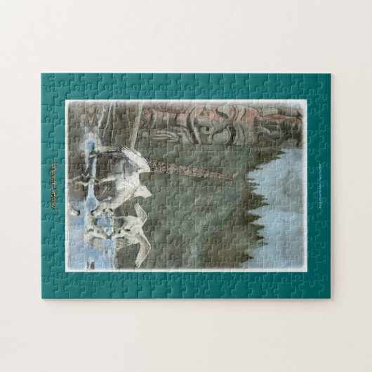 Drink Pegasi & Totem Polen Fantasy Art Puzzel Legpuzzel (Horizontaal)