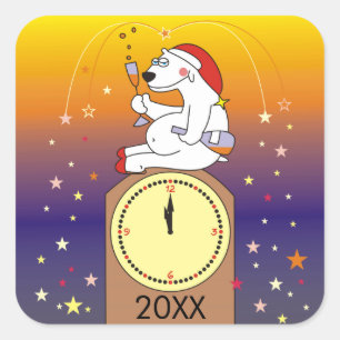 Drink poolse Beer nieuwjaarsspotters Vierkante Sticker