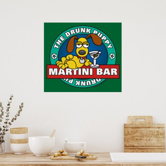 Drink Poster Puppy Martini Bar (Keuken)