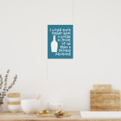 Drink poster van de de douanekleur van de humor (Keuken)