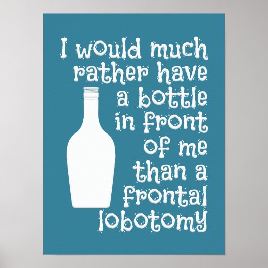 Drink poster van de de douanekleur van de humor (Voorkant)
